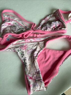 Hurley Pink Floral Two-Piece Bikini Set